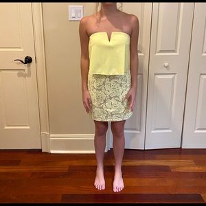 Yellow cocktail dress